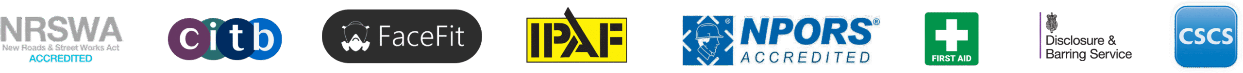 Logos of various industry accreditations and certifications for CK Fencing Contractors, emphasizing safety and professionalism in fencing services.